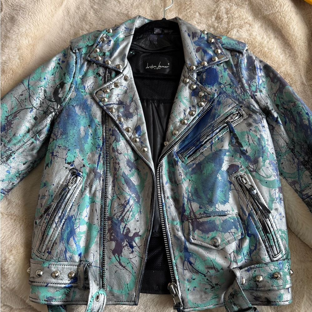 Christian Benner ‘Come as you are’ Nirvana Leather Jacket Painted